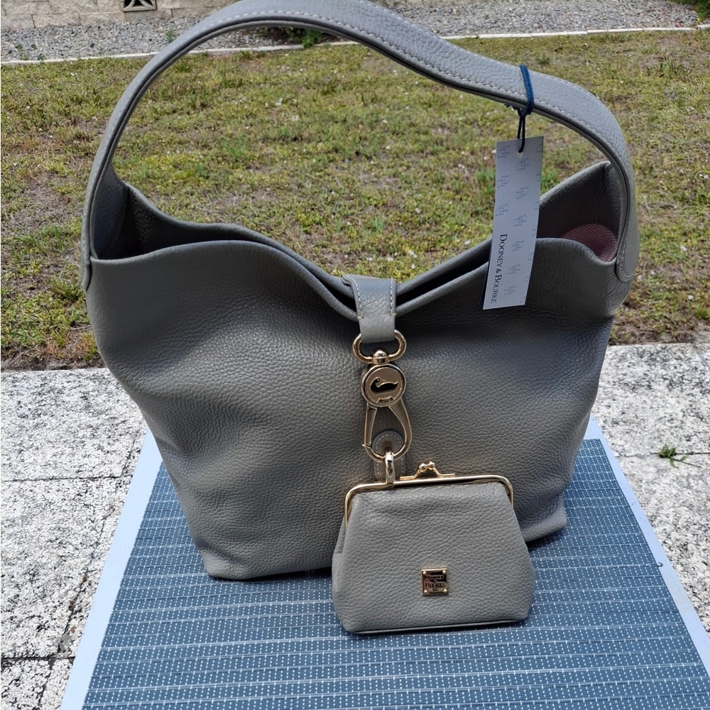 Dooney & Bourke Belvedere Logo Lock Shoulder Bag with matching Coin Purse